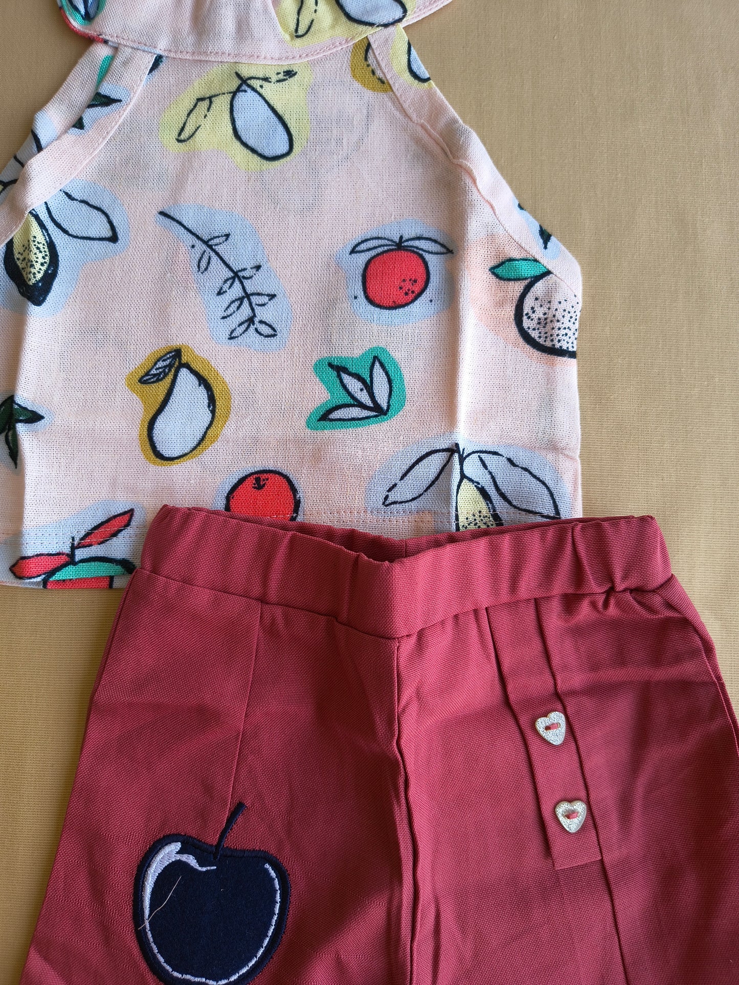 Fruit red halter set