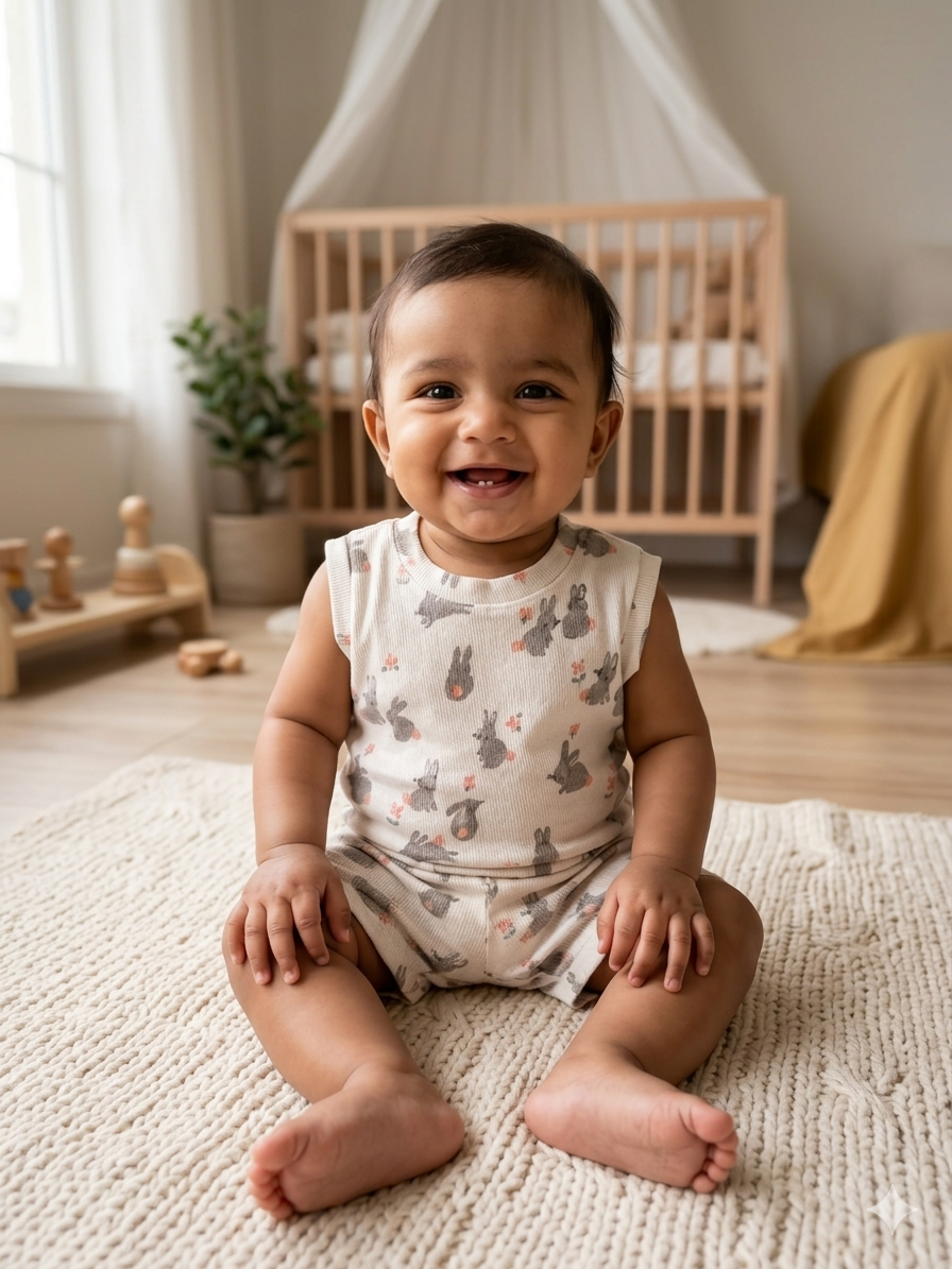 Sleeveless cotton set