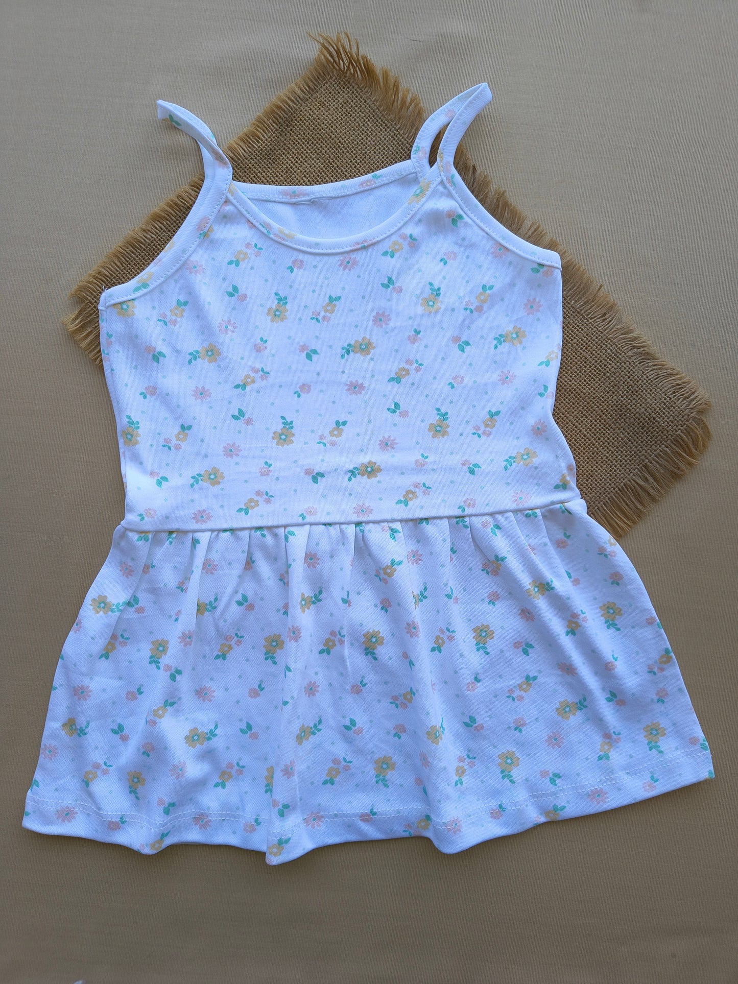 White Garden Spaghetti Frock