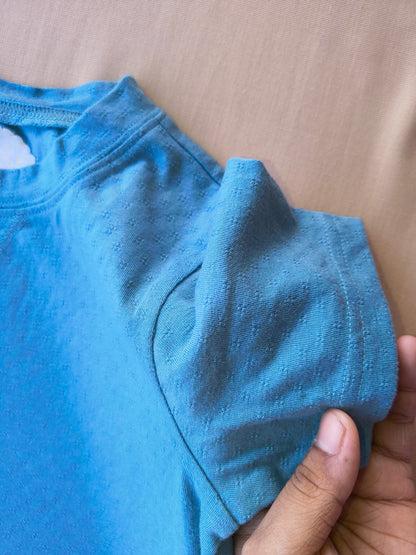 Teal Baby Half romper