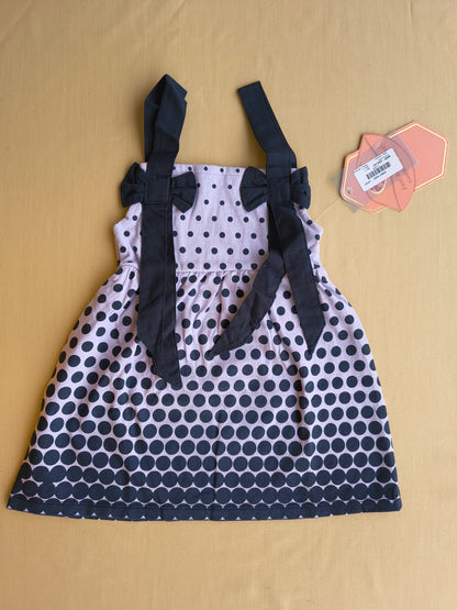 Polka Bow frock with bloomer