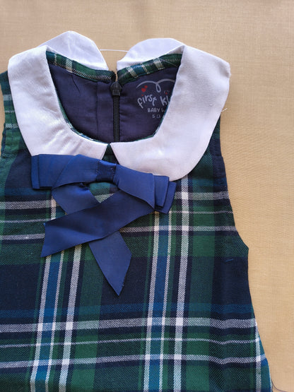 Classic plaid dress with bloomer