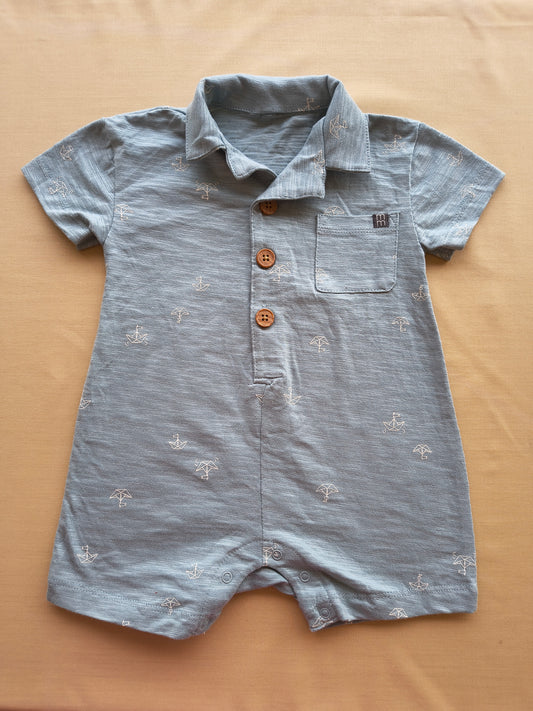 Collar lil boat romper