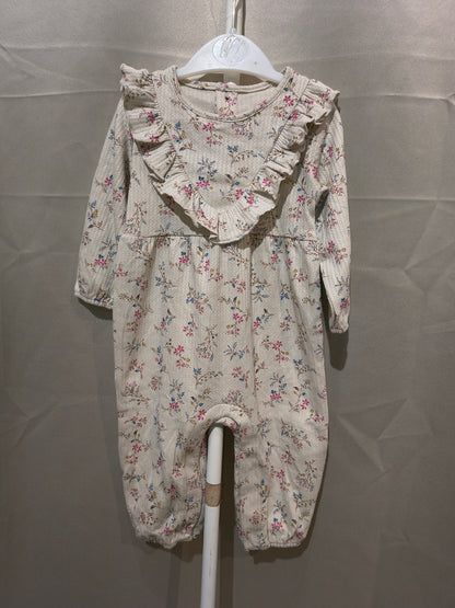 Ruffle Floral romper dress