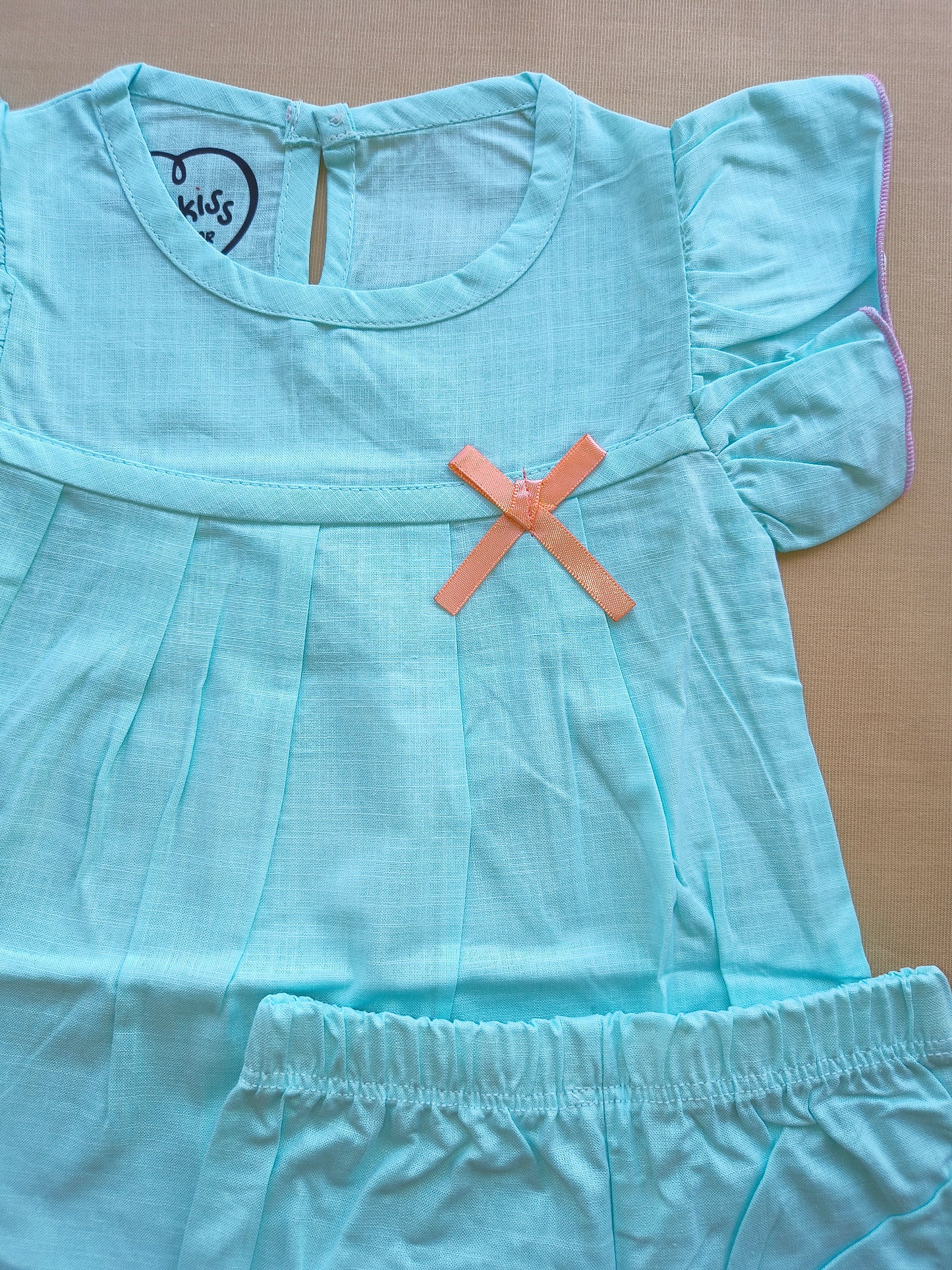 💯 cotton Blue baby set