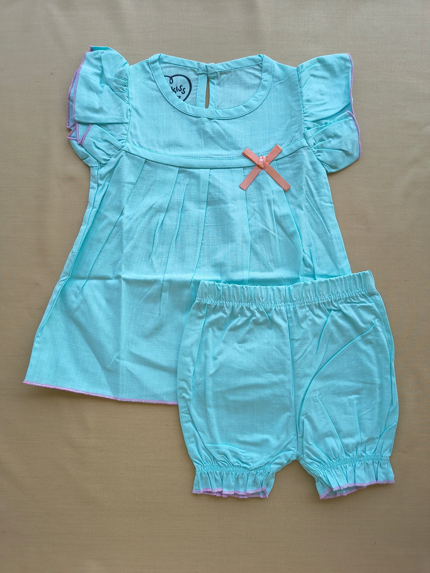💯 cotton Blue baby set