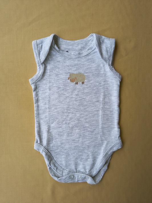 Sleeveless cotton romper