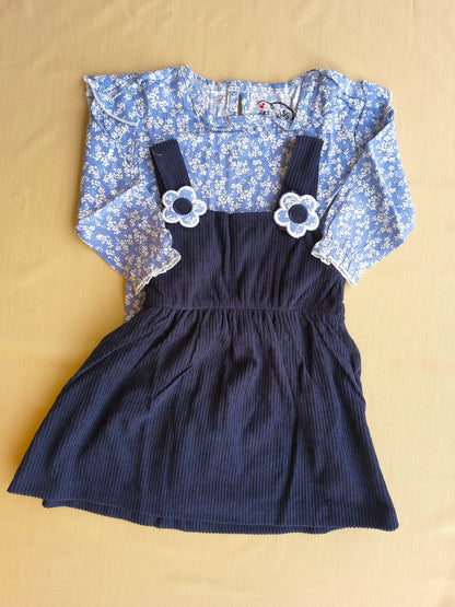Navy 2 pieces  Dungree Set