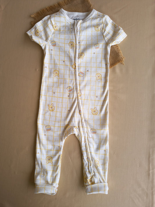 Sunny pooh check footless suits