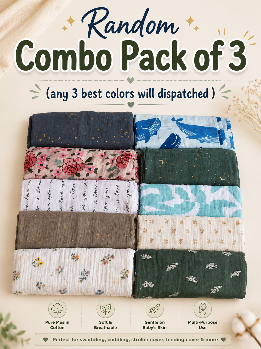 Premium Bug muslin swaddle