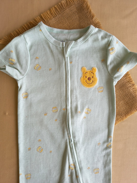 Honey pooh mint Footless jumpsuits
