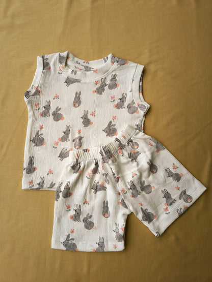 Sleeveless cotton set