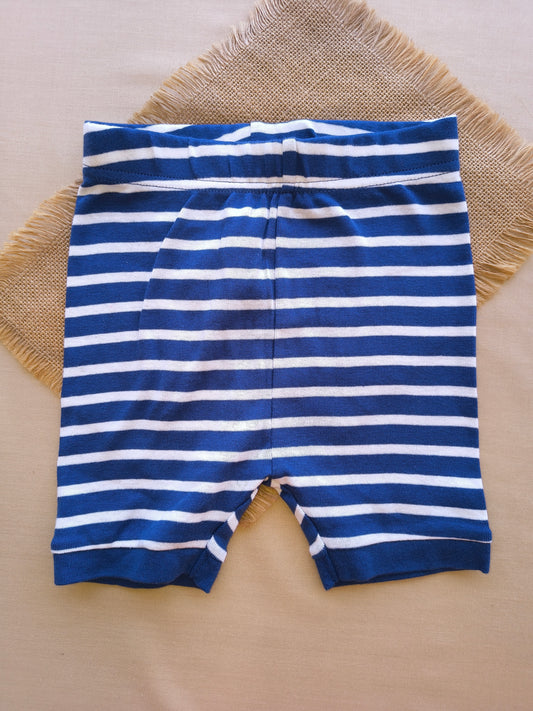 Stripe ink cotton shorts