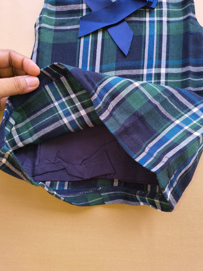 Classic plaid dress with bloomer