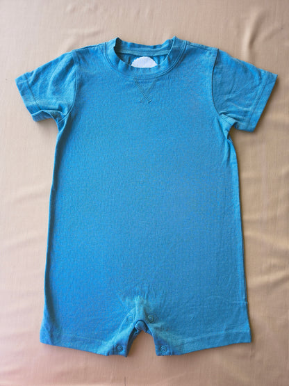 Teal Baby Half romper