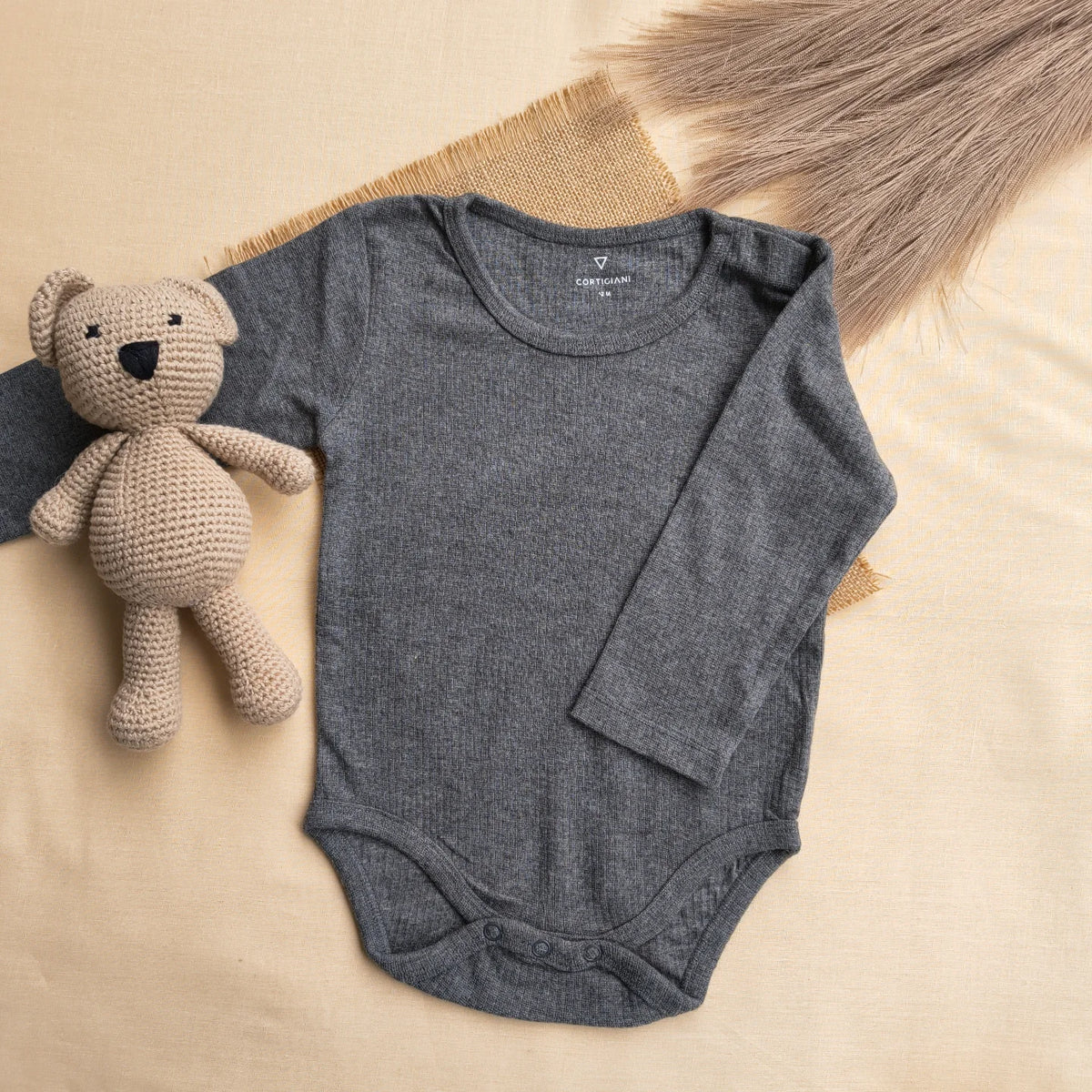 Milange grey Branded bodysuit