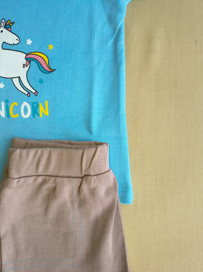 Unicorn Blue baby set