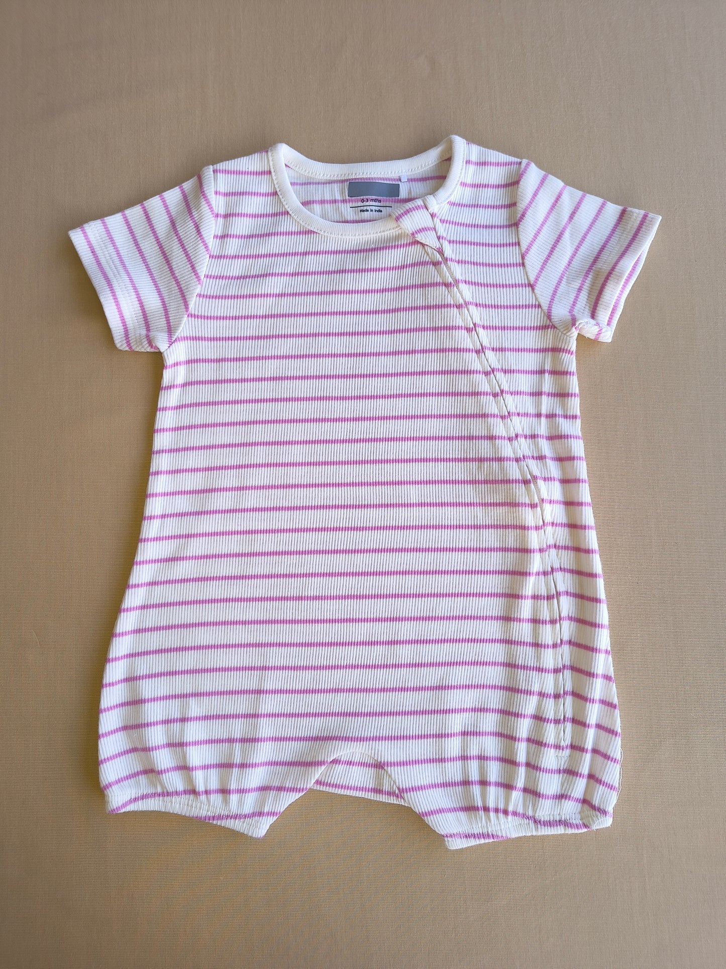 Pink stripe Premium Romper