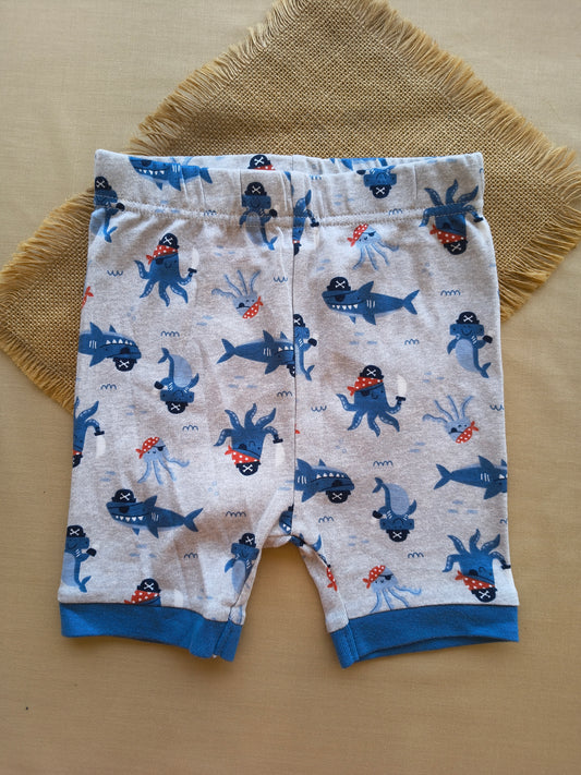 Octo Grey cotton shorts