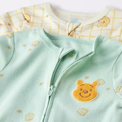 Honey pooh mint Footless jumpsuits