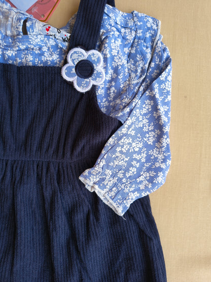 Navy 2 pieces  Dungree Set