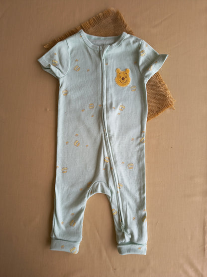 Honey pooh mint Footless jumpsuits