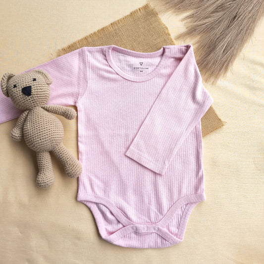 Baby pink branded bodysuit