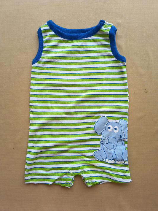 Playful Elephant Half romper