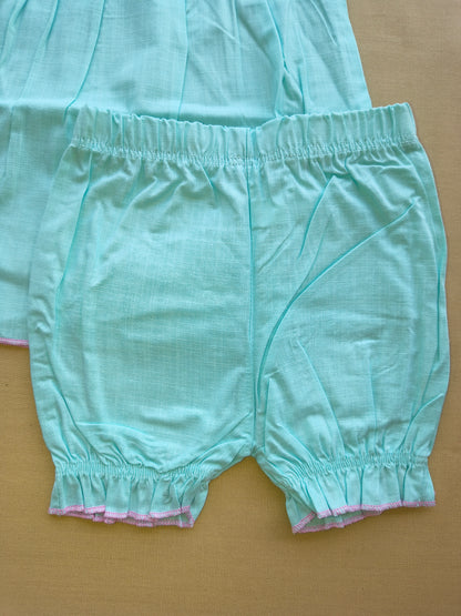 💯 cotton Blue baby set