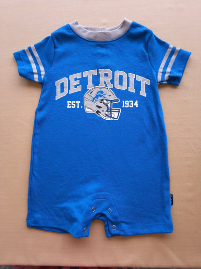 Detroit Blue half romper