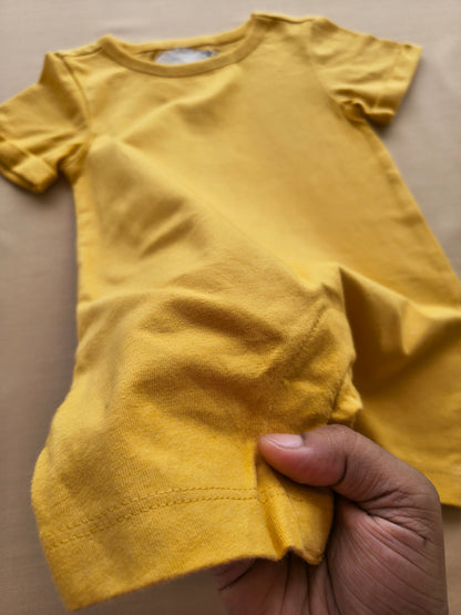 Mustard Baby half romper