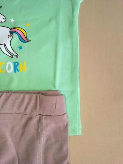 Unicorn Green baby set