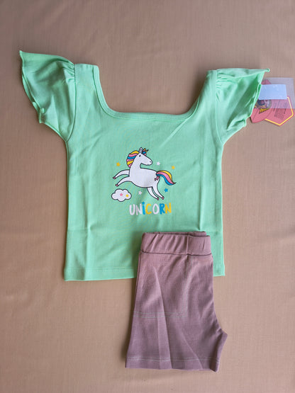 Unicorn Green baby set
