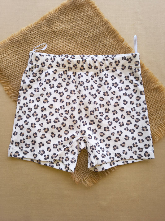 Leopard cotton shorts