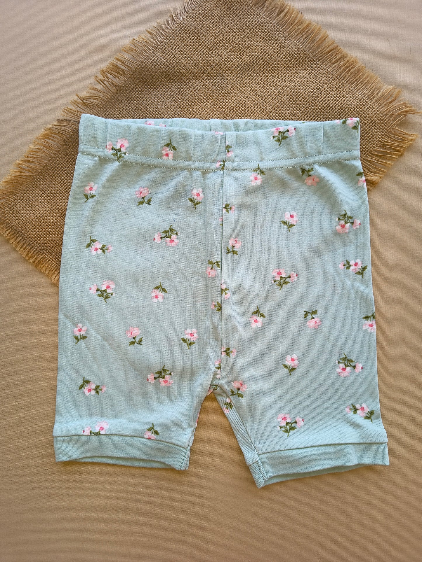 Aqua cotton shorts