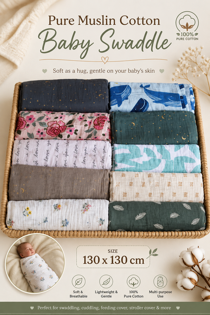 Premium Bug muslin swaddle