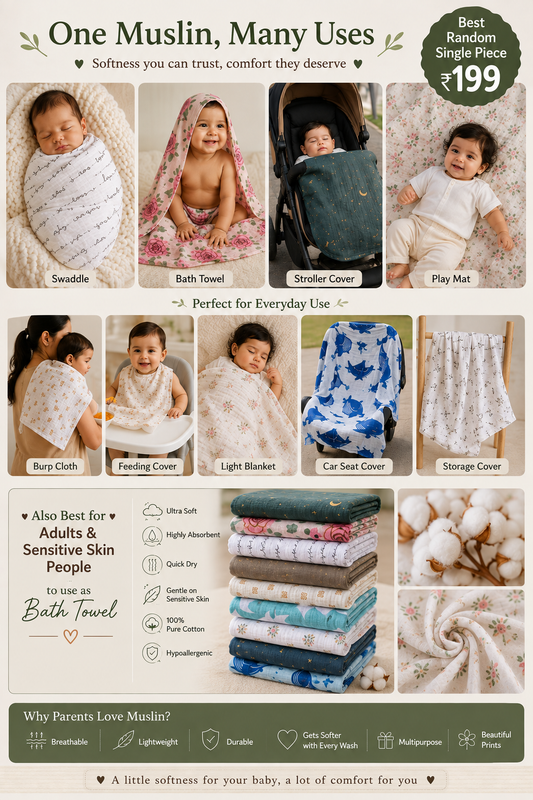 Premium Bug muslin swaddle