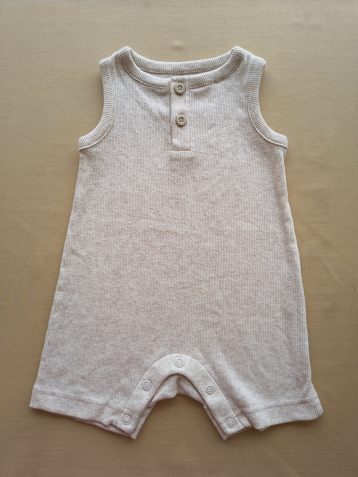 Beige Styish Bbay half romper