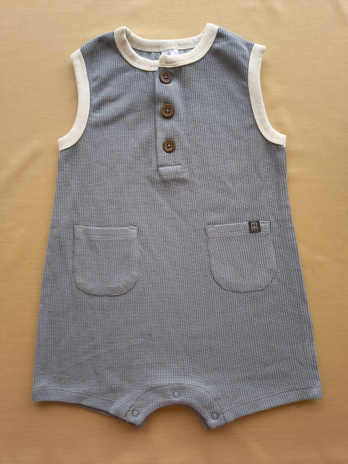 Grey pocket half romper