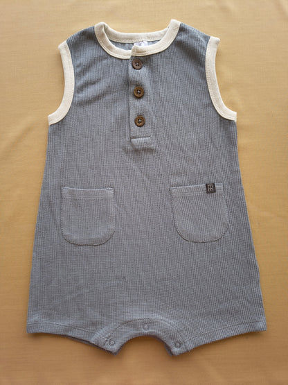 Grey pocket half romper