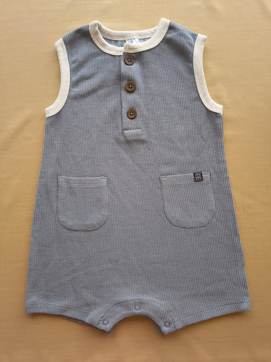 Grey pocket half romper