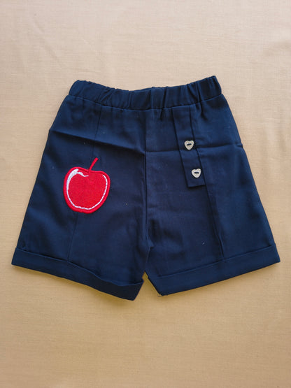 Fruity Halter Navy cotton set